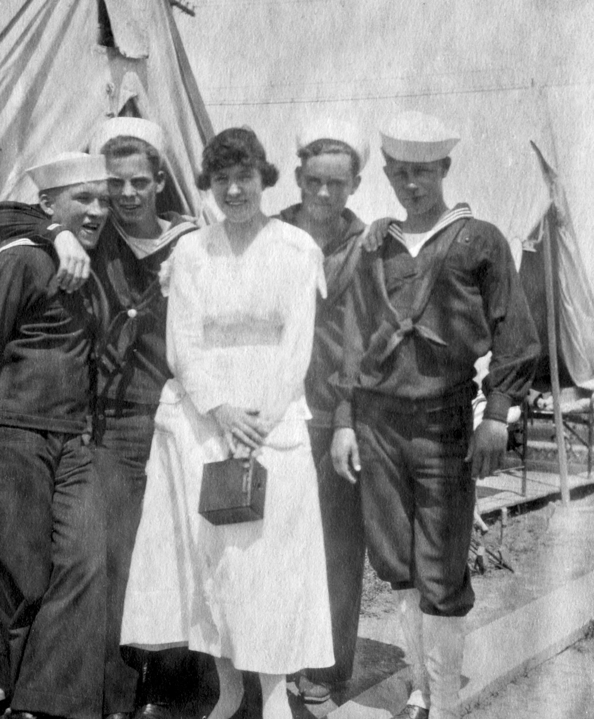 Susie Vandiver and sailors.