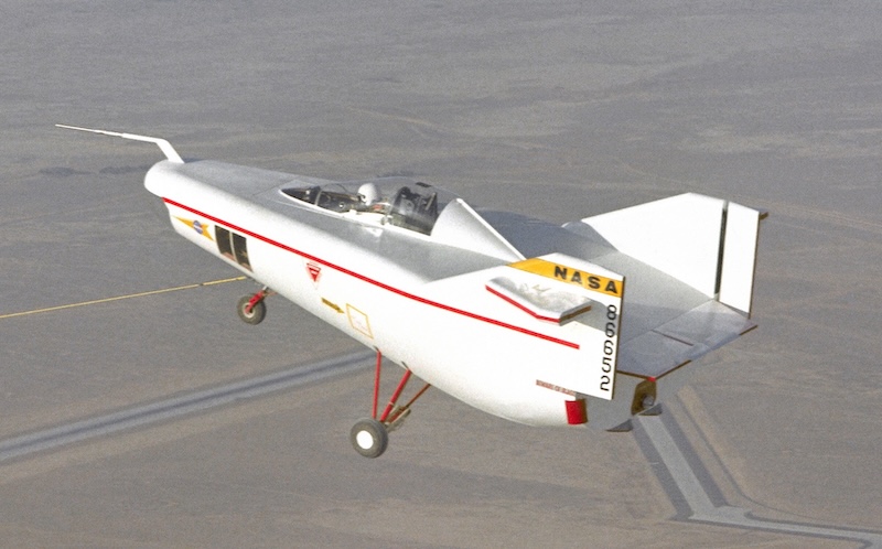 The M2-F1 in flight.