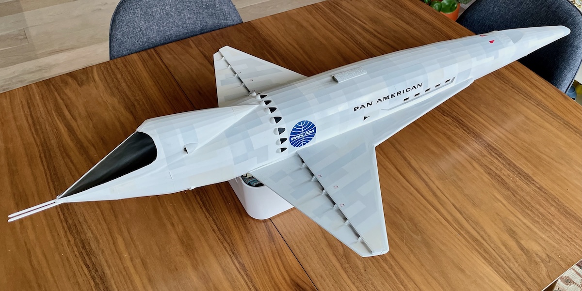 A balsa model of a spacecraft from “2001: A Space Odyssey”.