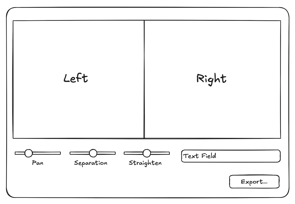 Rough app layout diagram.