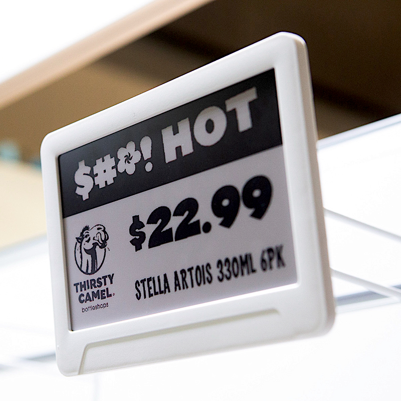 E-ink electronic price tag.